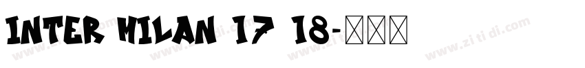 Inter Milan 17 18字体转换